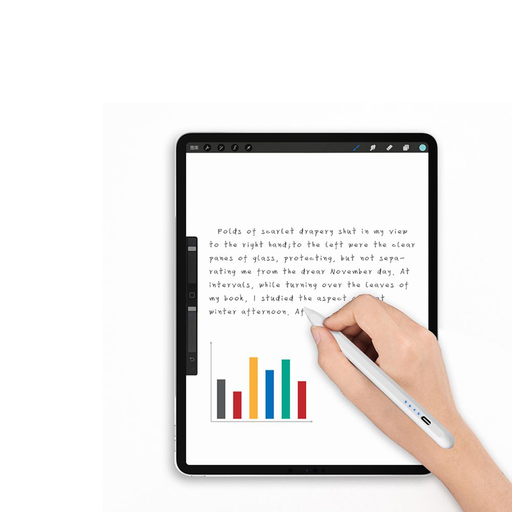 Wiwu Pencil E A02 Avuç İçi Reddi (Palm Rejection) ve Eğim Hassasiyeti Özellikli Dokunmatik Kalem - 4