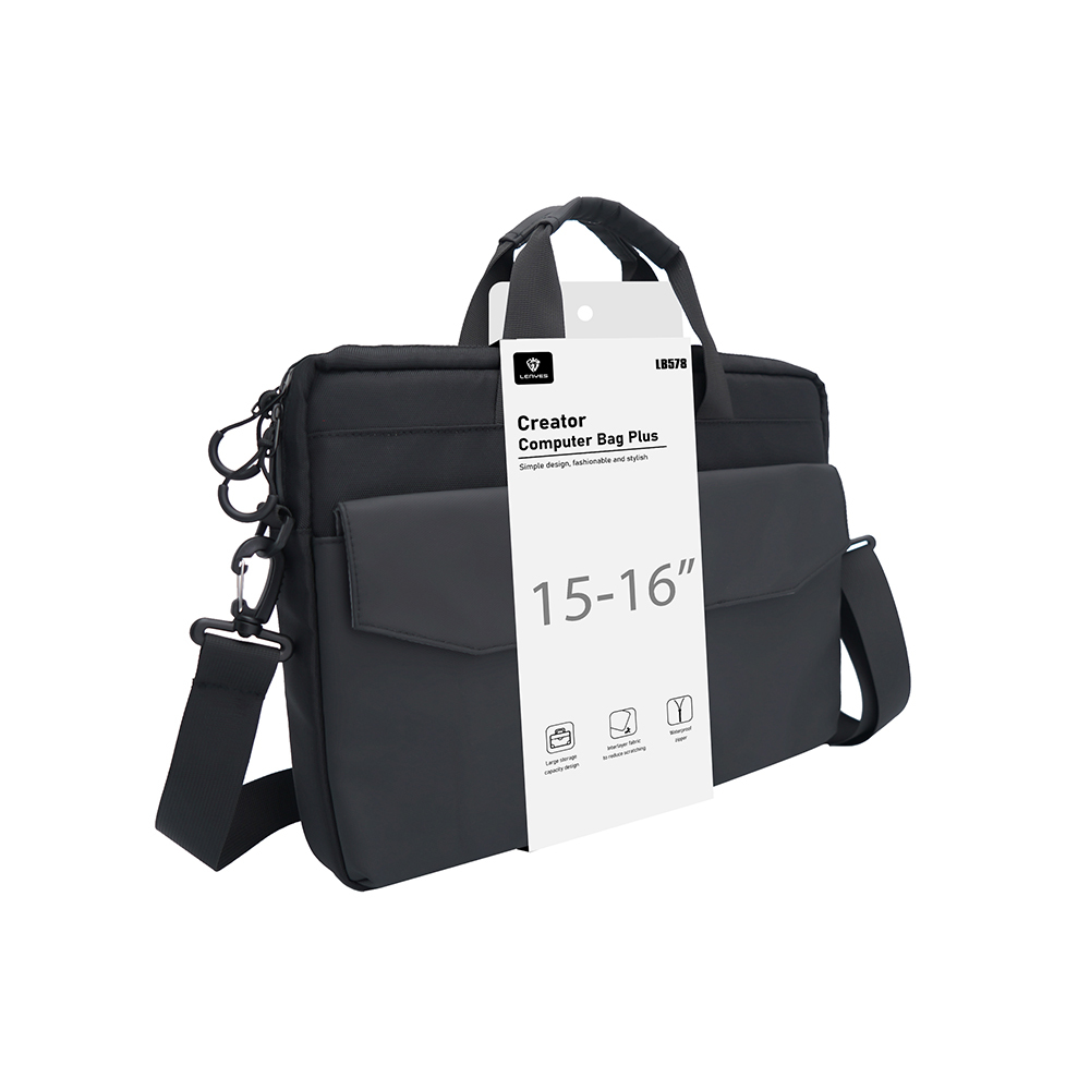Lenyes LB578 Creator Serisi Su Geçirmez Polyester Kumaş Bagaj ve Çıkarılabilir Omuz Askılı 15-16 inç Laptop Çantası - 1