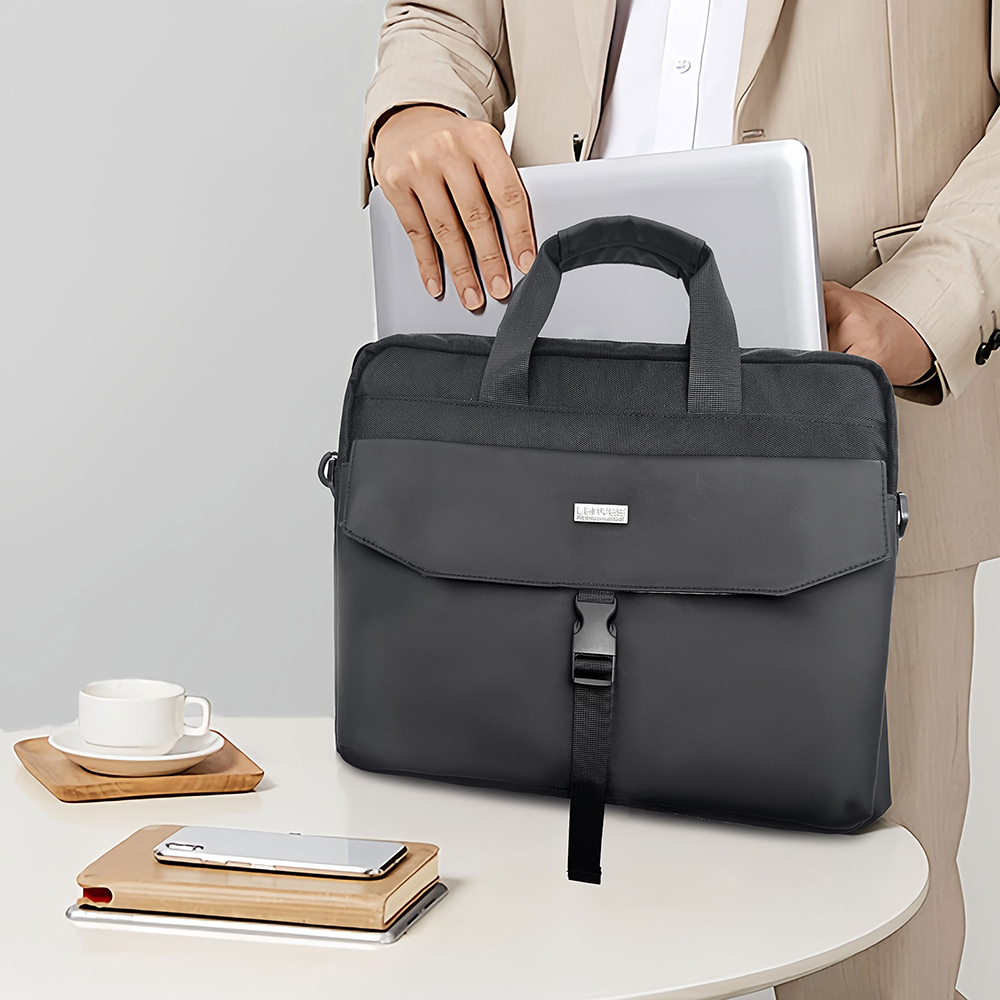 Lenyes LB578 Creator Serisi Su Geçirmez Polyester Kumaş Bagaj ve Çıkarılabilir Omuz Askılı 15-16 inç Laptop Çantası - 6