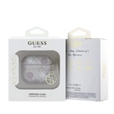 Apple Airpods 4 Uyumlu Kılıf Guess Orjinal Lisanslı 4G Desenli Yazı Logolu Peony Kapak - 4