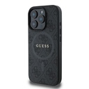 Apple iPhone 16 Pro Max Uyumlu Guess Orjinal Lisanslı Magsafe Şarj Özellikli PU Halkalı 4G Desenli Yazı Logolu Kapak - 16