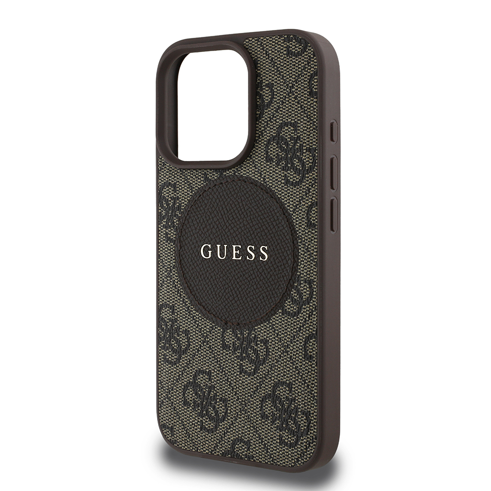 Apple iPhone 16 Pro Max Uyumlu Kılıf Guess Orjinal Lisanslı Magsafe Şarj Özellikli Yazı Logolu Circle Classic Kapak - 3