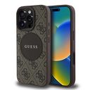 Apple iPhone 16 Pro Max Uyumlu Kılıf Guess Orjinal Lisanslı Magsafe Şarj Özellikli Yazı Logolu Circle Classic Kapak - 5