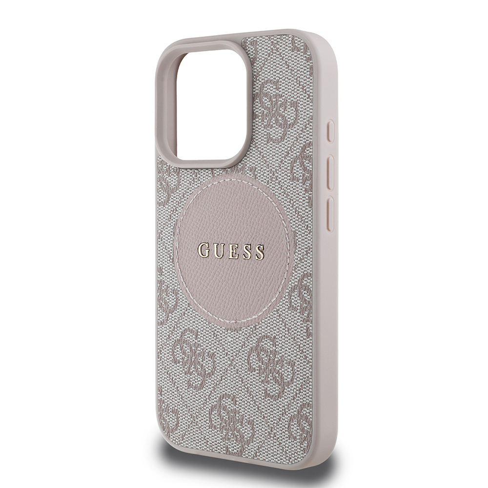 Apple iPhone 16 Pro Uyumlu Kılıf Guess Orjinal Lisanslı Magsafe Şarj Özellikli Yazı Logolu Circle Classic Kapak - 17