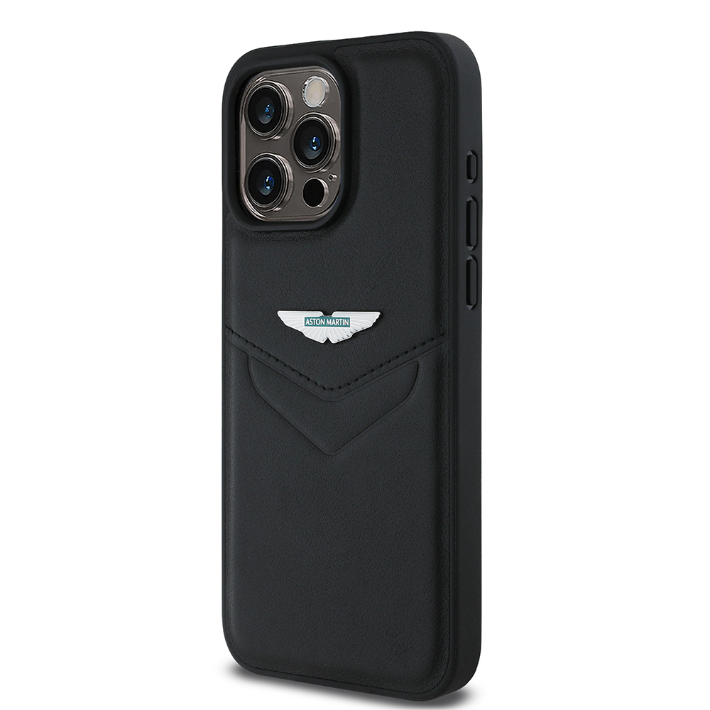 Apple iPhone 15 Pro Max Uyumlu Kılıf Aston Martin Orjinal Lisanslı Victory Dizayn PU Deri Metal Logolu Kapak - 1