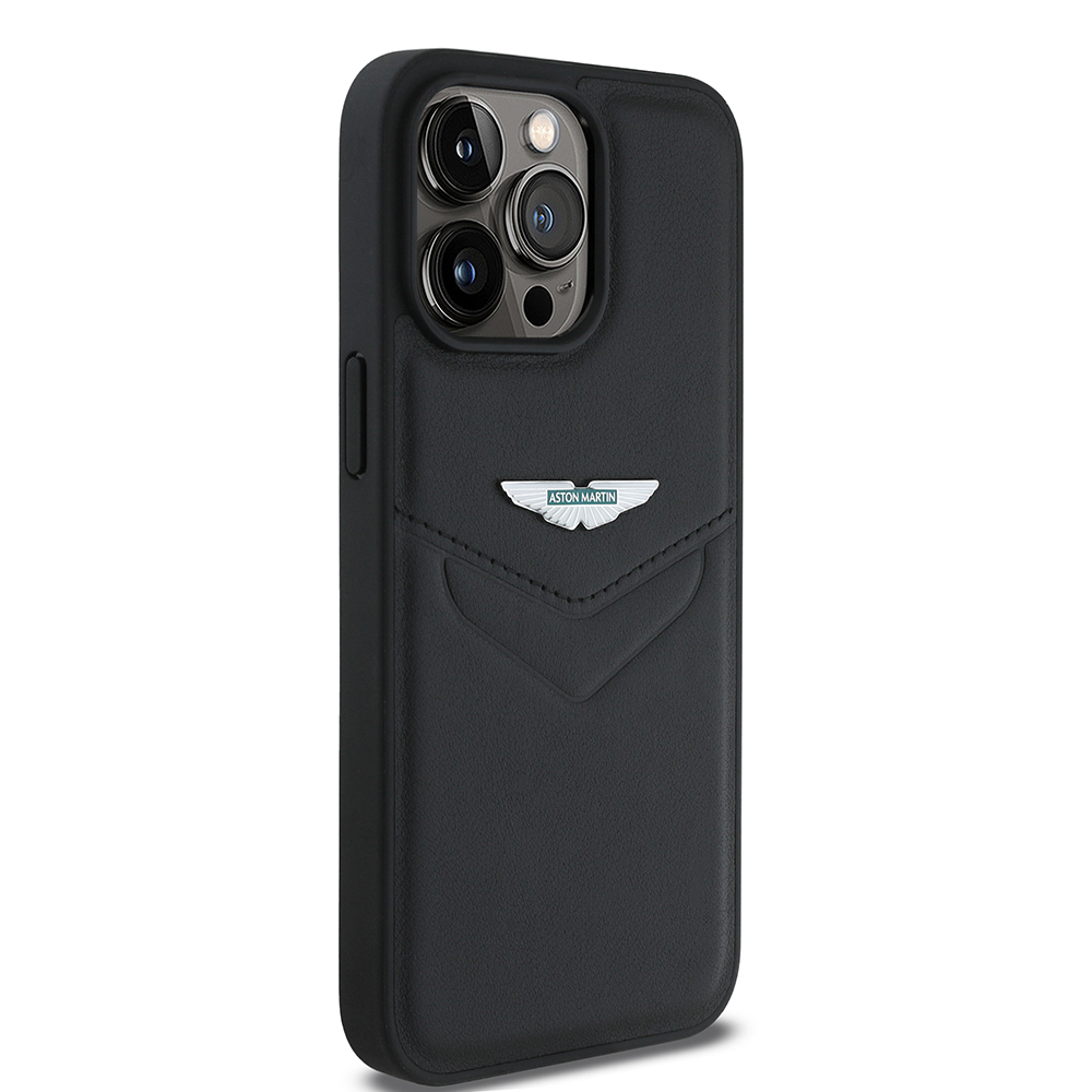 Apple iPhone 15 Pro Max Uyumlu Kılıf Aston Martin Orjinal Lisanslı Victory Dizayn PU Deri Metal Logolu Kapak - 2