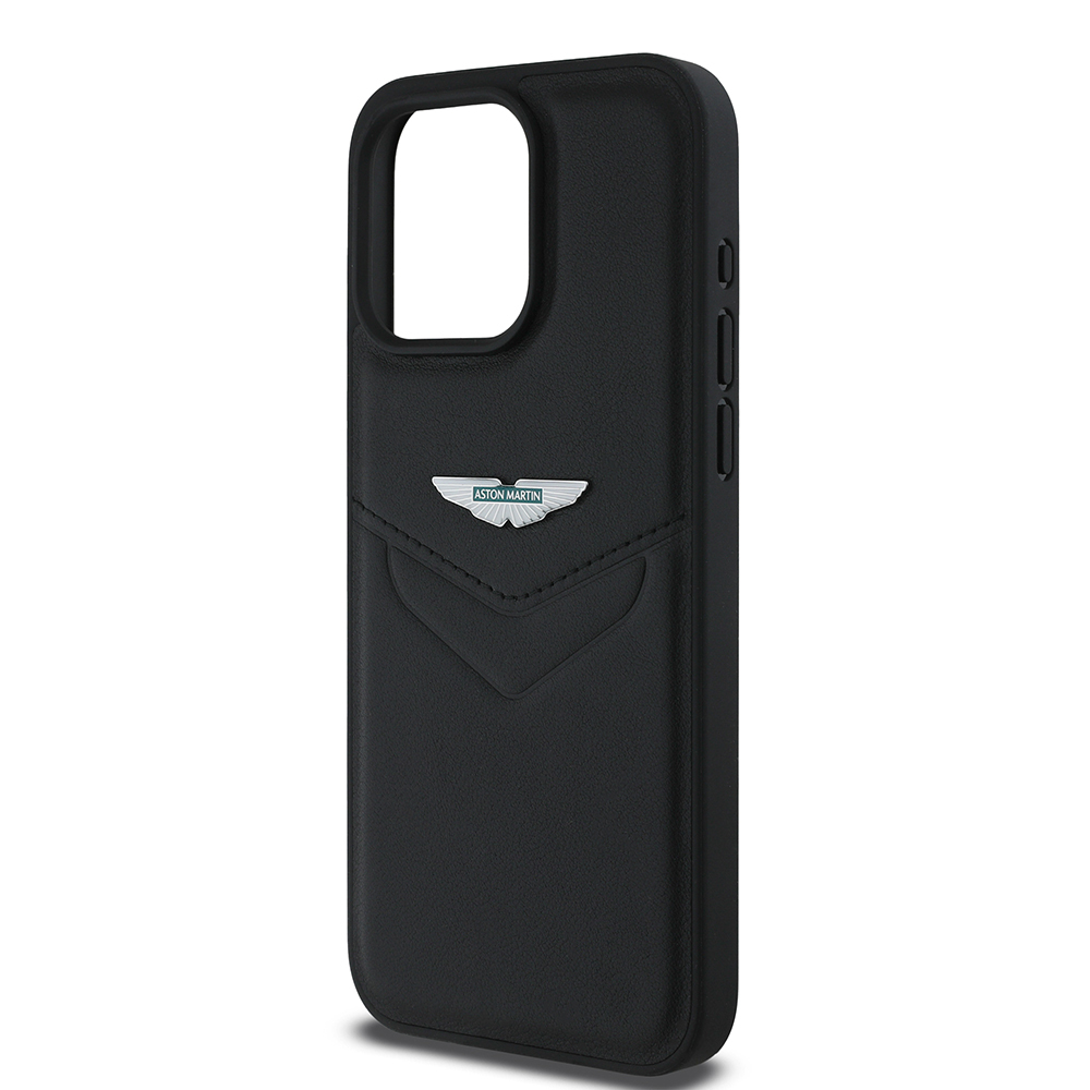 Apple iPhone 15 Pro Max Uyumlu Kılıf Aston Martin Orjinal Lisanslı Victory Dizayn PU Deri Metal Logolu Kapak - 3