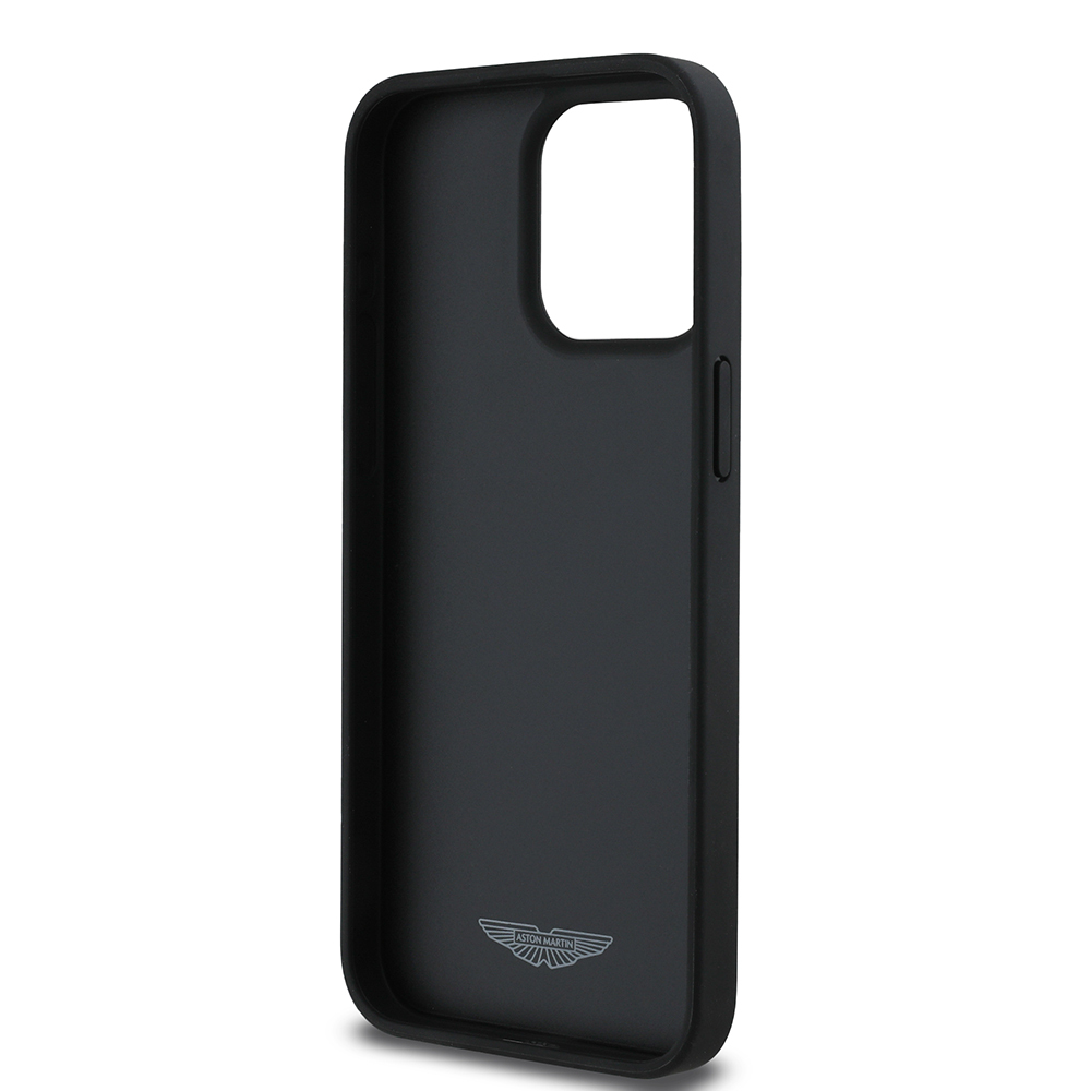 Apple iPhone 15 Pro Max Uyumlu Kılıf Aston Martin Orjinal Lisanslı Victory Dizayn PU Deri Metal Logolu Kapak - 4