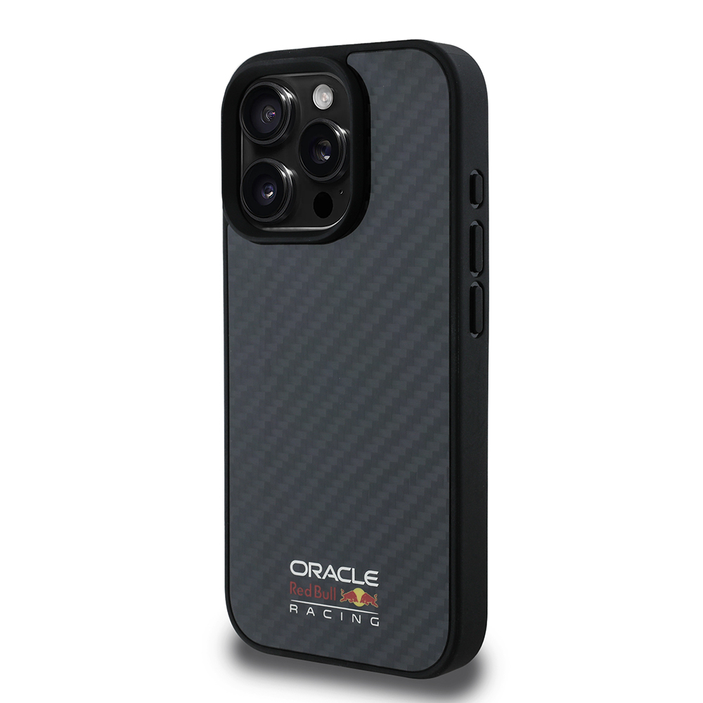 Apple iPhone 15 Pro Max Uyumlu Kılıf Redbull Orjinal Lisanslı Magsafe Şarj Özellikli Karbon Fiber Tasarımlı Parlayan Logolu Kapak - 1