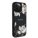 Apple iPhone 16 Pro Max Uyumlu Kılıf Guess Orjinal Lisanslı Magsafe Şarj Özellikli Taneli Çiçek Tasarımlı Metal Yazı Logolu Kapak - 8