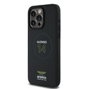 Apple iPhone 15 Pro Max Uyumlu Kılıf Aston Martin Orjinal Lisanslı Magsafe Şarj Özellikli PU Deri Alonso 14 Baskılı Kapak - 1