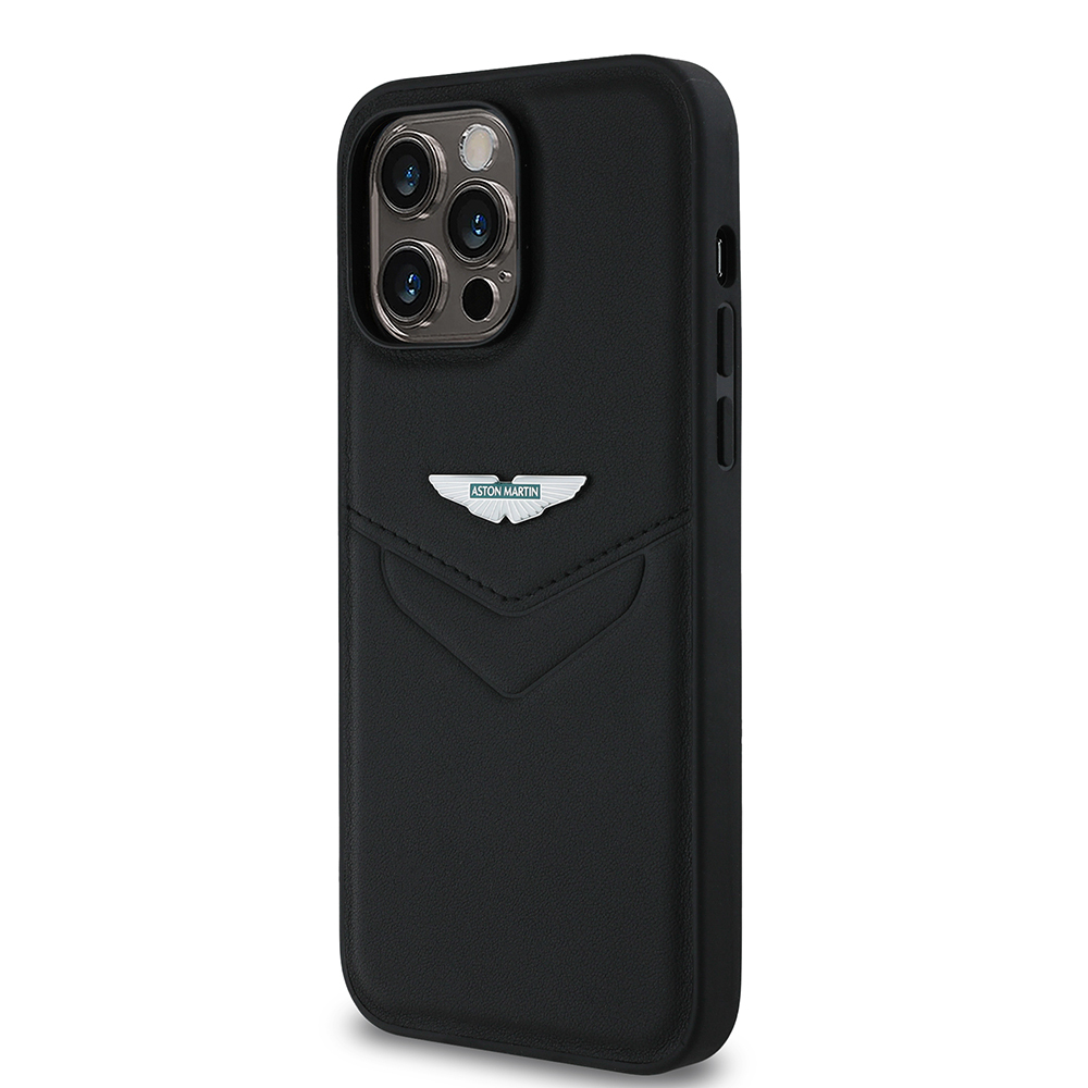 Apple iPhone 14 Pro Max Uyumlu Kılıf Aston Martin Orjinal Lisanslı Victory Dizayn PU Deri Metal Logolu Kapak - 1