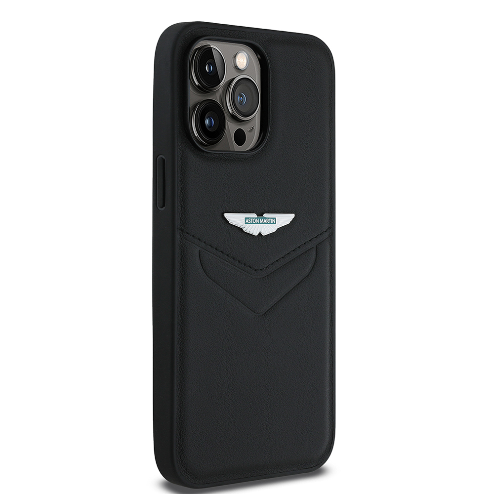Apple iPhone 14 Pro Max Uyumlu Kılıf Aston Martin Orjinal Lisanslı Victory Dizayn PU Deri Metal Logolu Kapak - 2