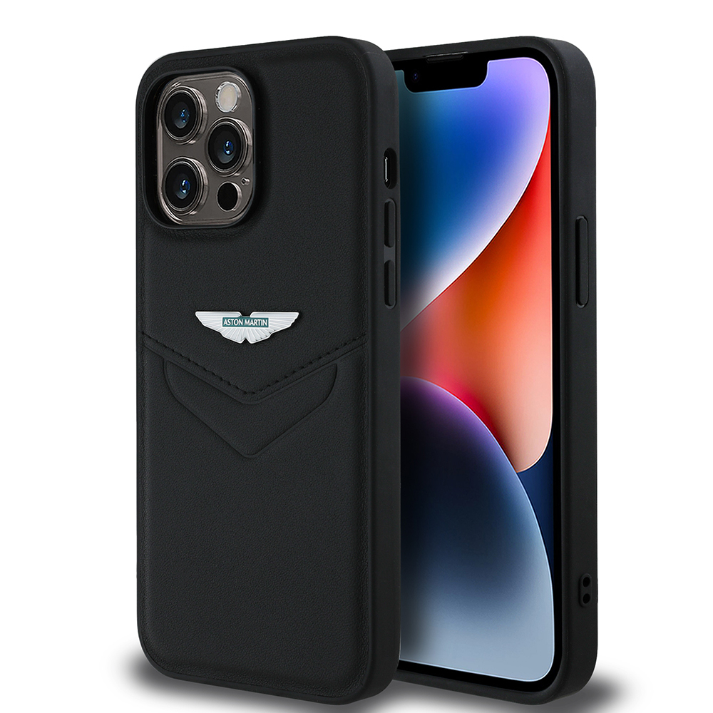 Apple iPhone 14 Pro Max Uyumlu Kılıf Aston Martin Orjinal Lisanslı Victory Dizayn PU Deri Metal Logolu Kapak - 6