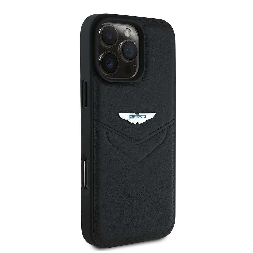 Apple iPhone 16 Pro Uyumlu Kılıf Aston Martin Orjinal Lisanslı Victory Dizayn PU Deri Metal Logolu Kapak - 2
