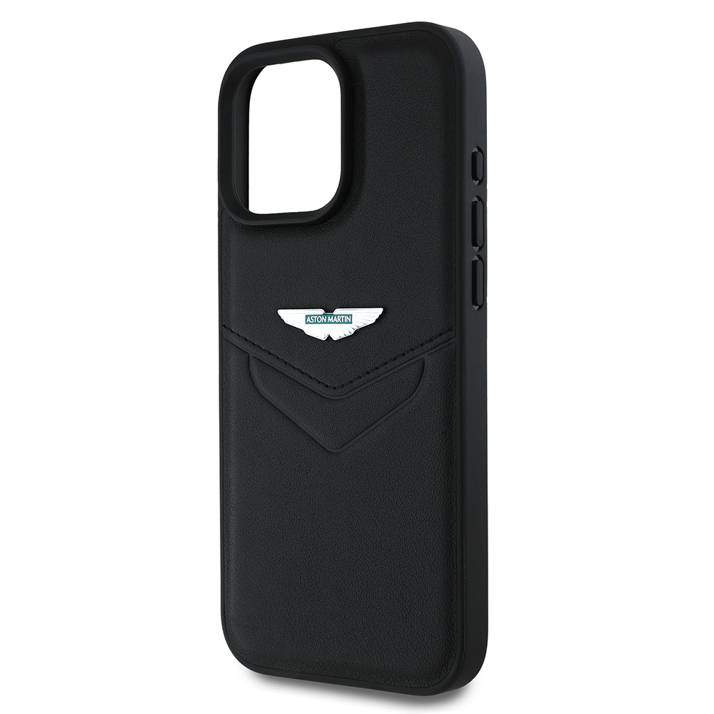 Apple iPhone 16 Pro Uyumlu Kılıf Aston Martin Orjinal Lisanslı Victory Dizayn PU Deri Metal Logolu Kapak - 3