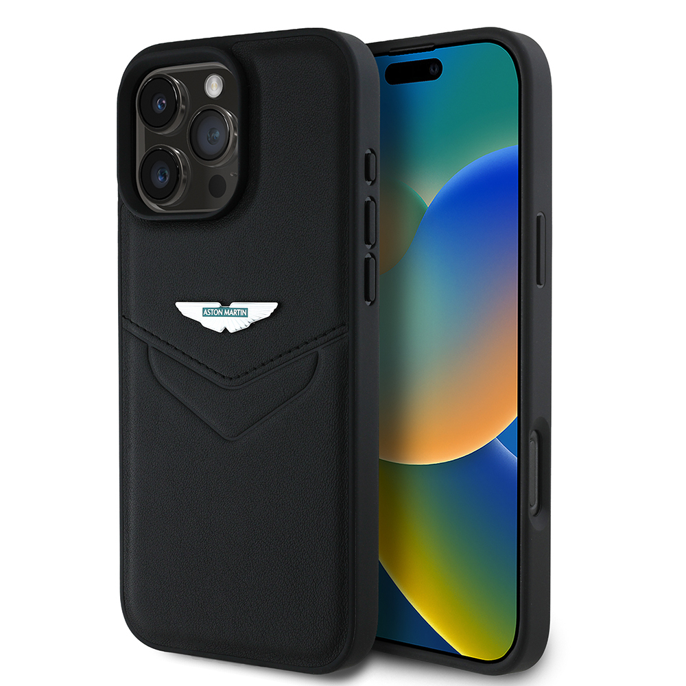 Apple iPhone 16 Pro Max Uyumlu Kılıf Aston Martin Orjinal Lisanslı Victory Dizayn PU Deri Metal Logolu Kapak - 5