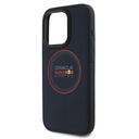 Apple iPhone 15 Pro Max Uyumlu Kılıf Redbull Orjinal Lisanslı Magsafe Şarj Özellikli Kırmızı Halka ve Logo Kabartmalı PU Deri Kapak - 3
