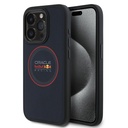 Apple iPhone 15 Pro Max Uyumlu Kılıf Redbull Orjinal Lisanslı Magsafe Şarj Özellikli Kırmızı Halka ve Logo Kabartmalı PU Deri Kapak - 6