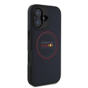 Apple iPhone 16 Plus Uyumlu Kılıf Redbull Orjinal Lisanslı Magsafe Şarj Özellikli Kırmızı Halka ve Logo Kabartmalı PU Deri Kapak - 2