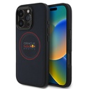 Apple iPhone 16 Pro Max Uyumlu Kılıf Redbull Orjinal Lisanslı Magsafe Şarj Özellikli Kırmızı Halka ve Logo Kabartmalı PU Deri Kapak - 5