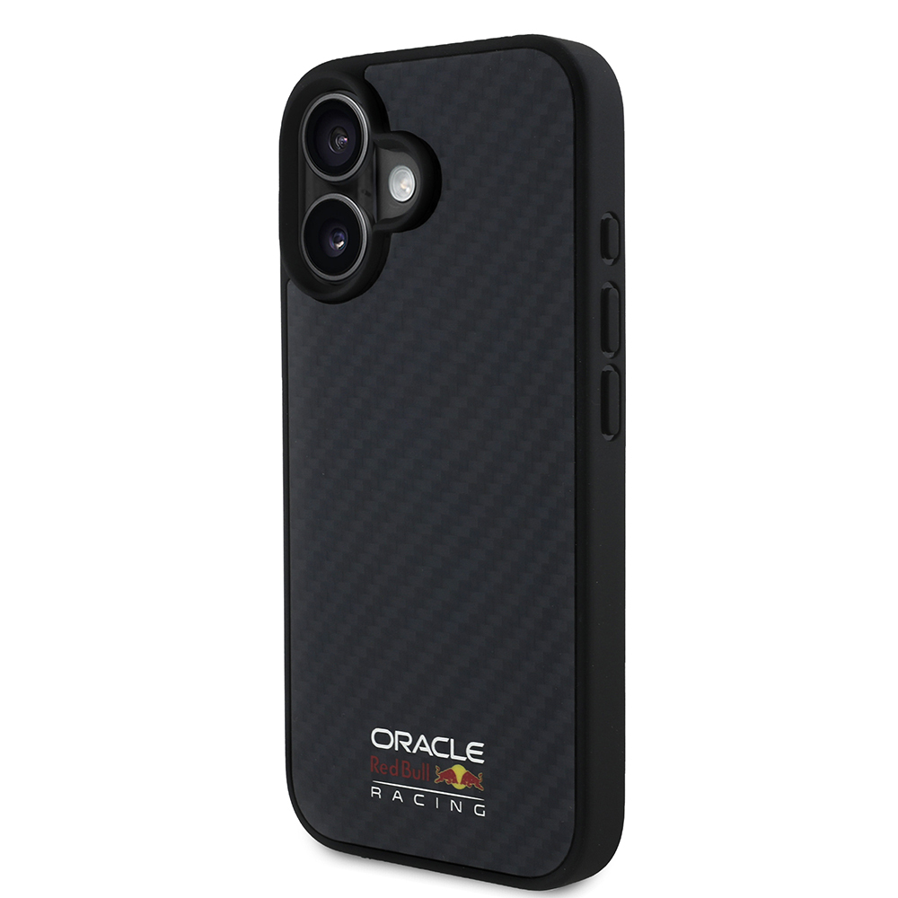 Apple iPhone 16 Uyumlu Kılıf Redbull Orjinal Lisanslı Magsafe Şarj Özellikli Karbon Fiber Tasarımlı Parlayan Logolu Kapak - 1