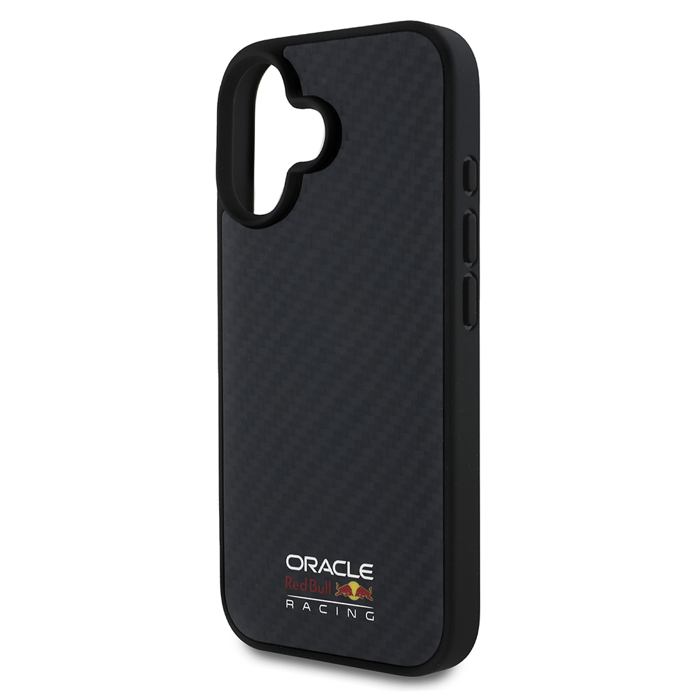 Apple iPhone 16 Uyumlu Kılıf Redbull Orjinal Lisanslı Magsafe Şarj Özellikli Karbon Fiber Tasarımlı Parlayan Logolu Kapak - 3
