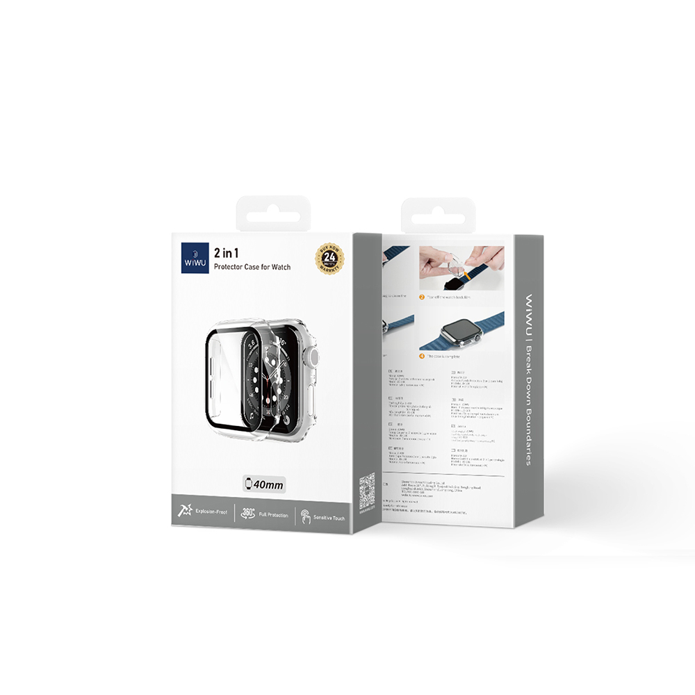 Apple Watch 10 42mm Wiwu JD-108 Kasa Koruyucu + HD Ekran Koruyucu Film - 4