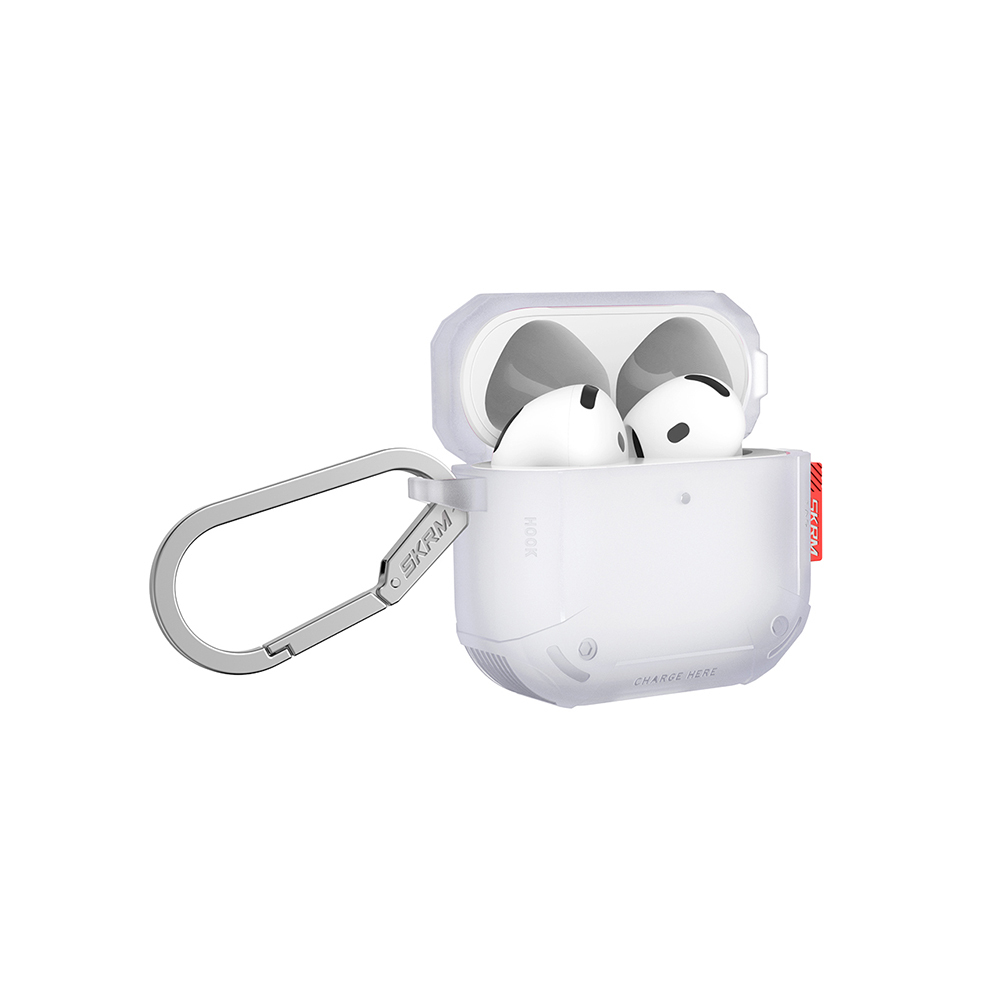 Apple Airpods 4 Uyumlu Kılıf Airbagli Yivli Köşe Tasarımlı 360° Tam Koruma Skinarma Mecha CE Kılıf - 2
