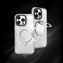 Apple iPhone 15 Pro Max Uyumlu Kılıf Magsafe Şarj Özellikli Parmak Ring Standlı Youngkit Pivot Serisi Kapak - 3