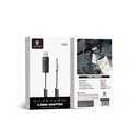 Lenyes LR209 Spiral Kablo Tasarımlı Dahili Mikrofonlu Kablosuz Ses Alıcı AUX Bluetooth v5.3 Adaptör - 1