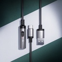 Lenyes LC110-TC Bükülme ve Aşınmaya Dayanıklı Örgü Tasarımlı Type-C Bağlantılı Çakmak Kablosu 30cm - 1