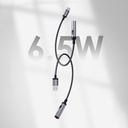 Lenyes LC110-TC Bükülme ve Aşınmaya Dayanıklı Örgü Tasarımlı Type-C Bağlantılı Çakmak Kablosu 30cm - 2