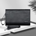 Lenyes LB531 Brett Dokuma PU Mat Deri Bilek Tasarımlı Çizilmeye Karşı Dayanıklı Aksesuar Çantası - 1