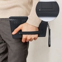 Lenyes LB531 Brett Dokuma PU Mat Deri Bilek Tasarımlı Çizilmeye Karşı Dayanıklı Aksesuar Çantası - 3