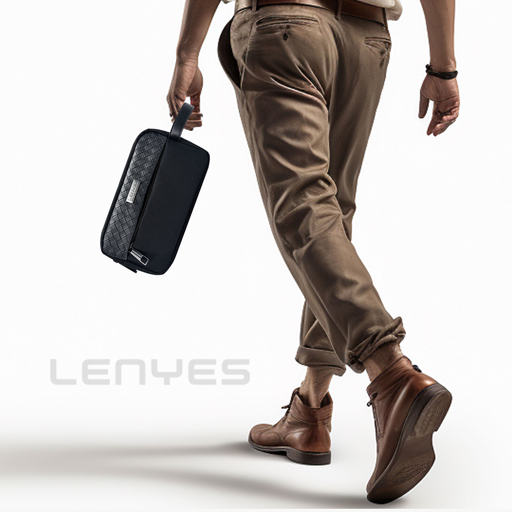 Lenyes LB551 Voyagers Serisi 1200D Polyester Kumaş Bilek Askı Kayışlı Mobil Aksesuar Çantası - 2