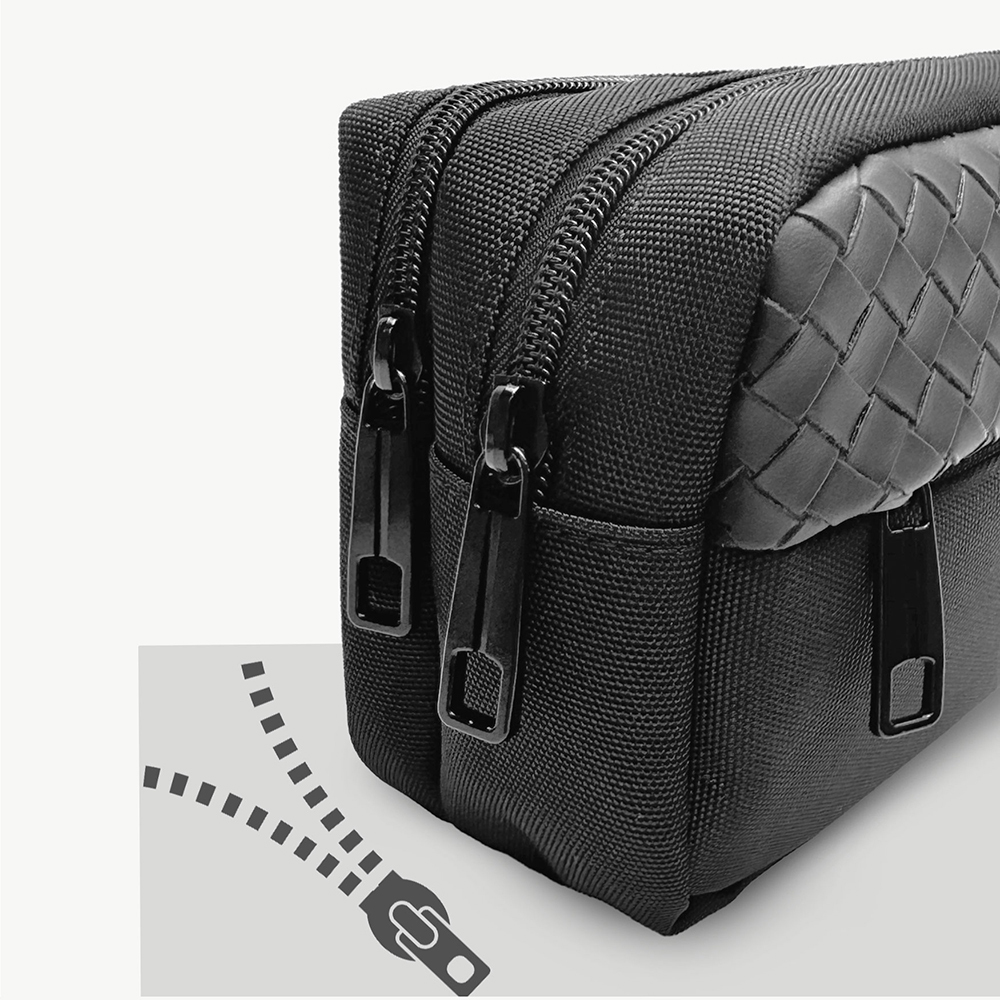 Lenyes LB551 Voyagers Serisi 1200D Polyester Kumaş Bilek Askı Kayışlı Mobil Aksesuar Çantası - 6