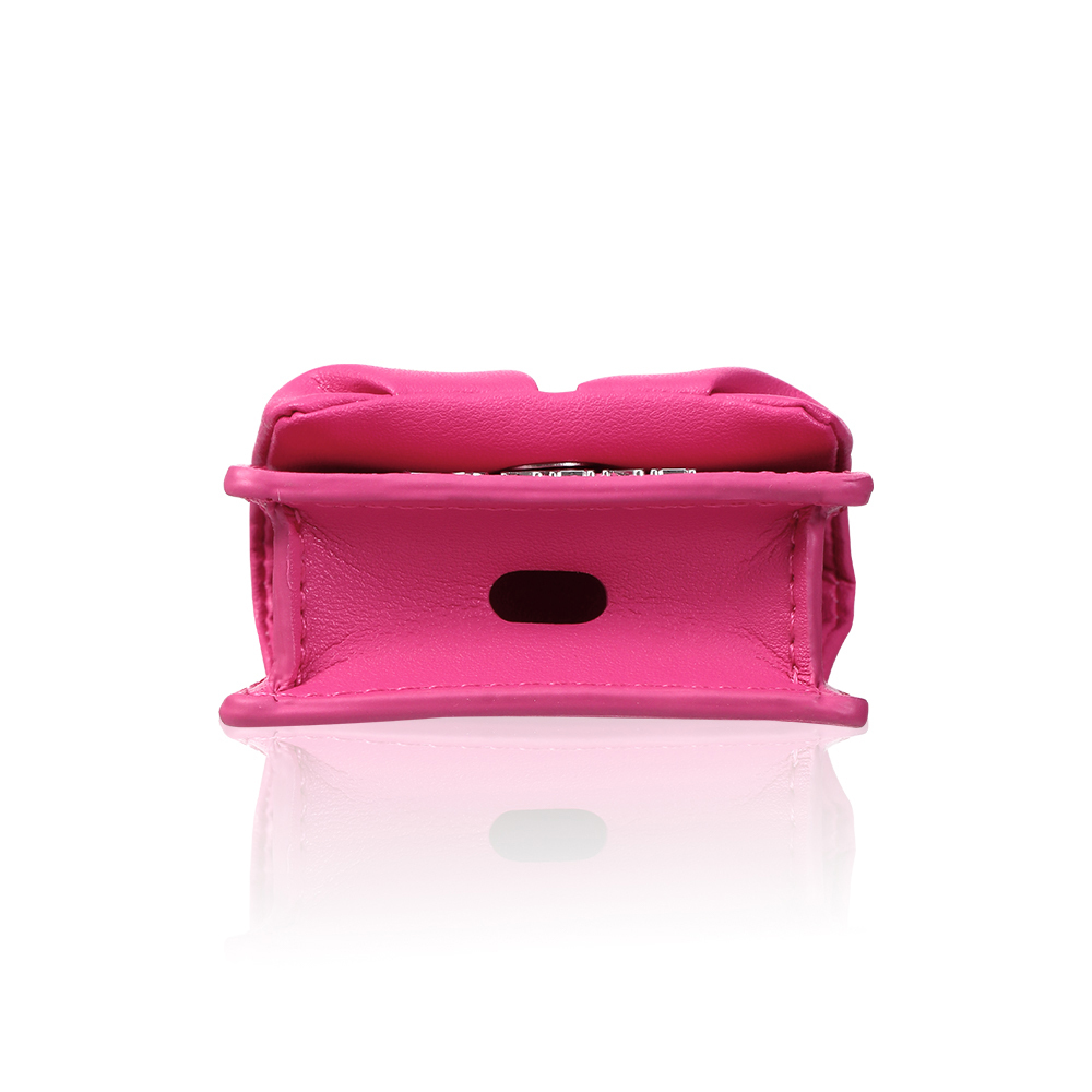 Apple Airpods Pro 2 Uyumlu Kılıf PU Deri Çanta Tasarımlı Taşlı Pynana Sugar Cube Serisi Kapak - 15