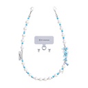 Pynana BlueFlower Serisi İnci Taşlı Telefon Bilek Askı İpi - 4