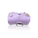 Apple Airpods 4 Uyumlu Kılıf PU Deri Çanta Tasarımlı Taşlı Pynana Sugar Cube Serisi Kapak - 10