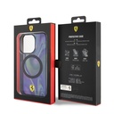 Apple iPhone 15 Pro Uyumlu Kılıf Ferrari Orjinal Lisanslı Magsafe Şarj Özellikli Transparan Renk Geçişli Iridescent Kapak - 7