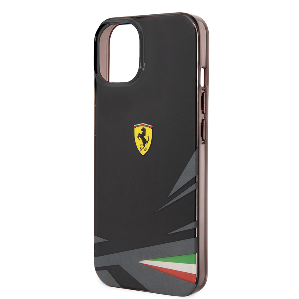 Apple iPhone 14 Uyumlu Kılıf Ferrari Orjinal Lisanslı Baskı Logolu İtalyan Bayrak Baskılı Dizayn Kapak - 5