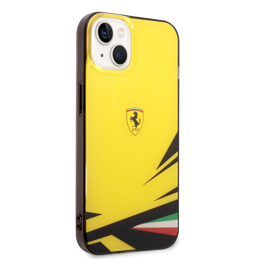 Apple iPhone 14 Uyumlu Kılıf Ferrari Orjinal Lisanslı Baskı Logolu İtalyan Bayrak Baskılı Dizayn Kapak - 10