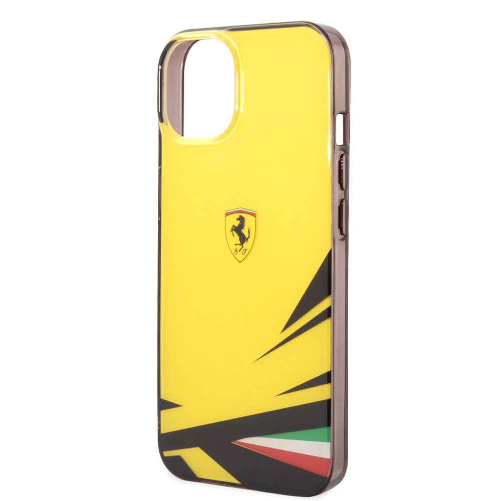 Apple iPhone 14 Uyumlu Kılıf Ferrari Orjinal Lisanslı Baskı Logolu İtalyan Bayrak Baskılı Dizayn Kapak - 12