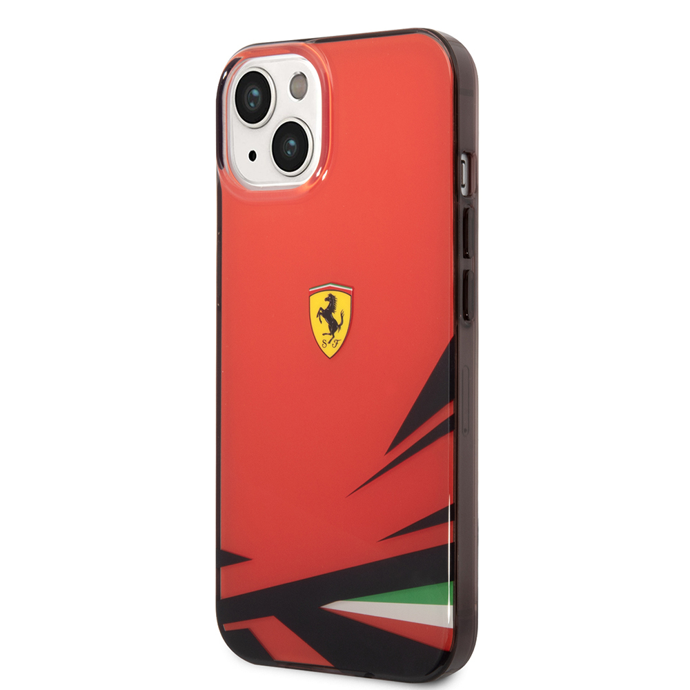 Apple iPhone 14 Uyumlu Kılıf Ferrari Orjinal Lisanslı Baskı Logolu İtalyan Bayrak Baskılı Dizayn Kapak - 15