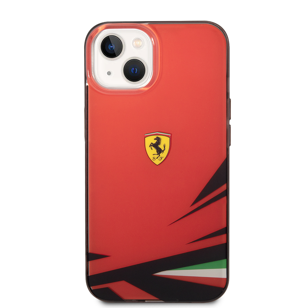 Apple iPhone 14 Uyumlu Kılıf Ferrari Orjinal Lisanslı Baskı Logolu İtalyan Bayrak Baskılı Dizayn Kapak - 16