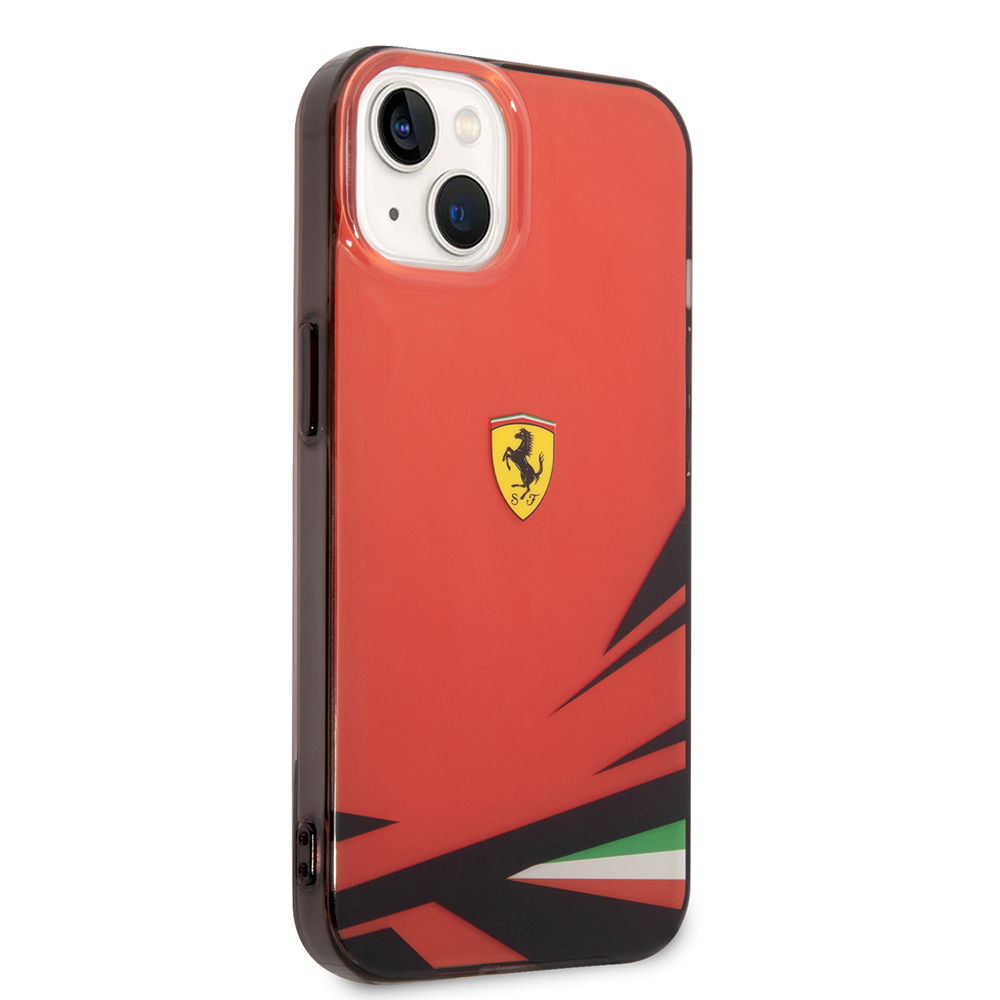 Apple iPhone 14 Uyumlu Kılıf Ferrari Orjinal Lisanslı Baskı Logolu İtalyan Bayrak Baskılı Dizayn Kapak - 17