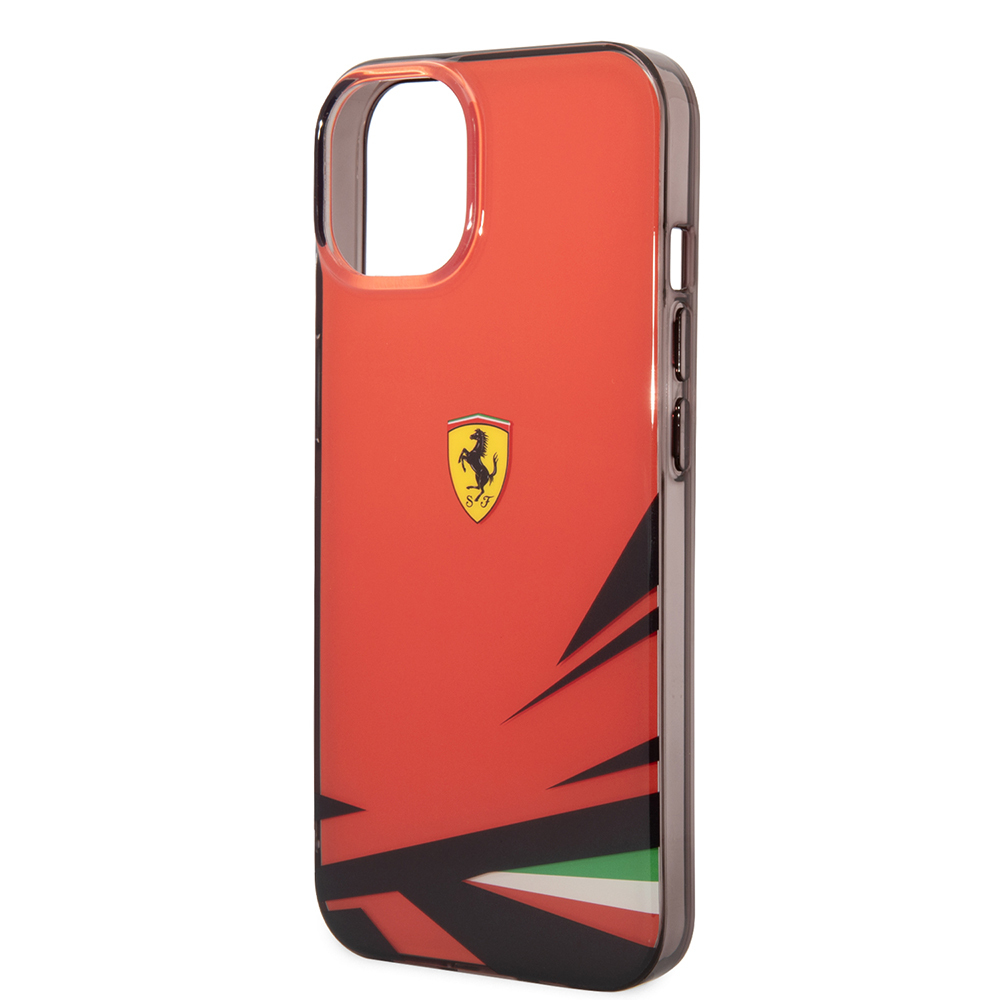 Apple iPhone 14 Uyumlu Kılıf Ferrari Orjinal Lisanslı Baskı Logolu İtalyan Bayrak Baskılı Dizayn Kapak - 19