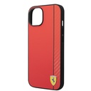 Apple iPhone 14 Uyumlu Kılıf Ferrari Orjinal Lisanslı Magsafe Şarj Özellikli Pu Deri Ve Karbon Şeritli Dizayn Kapak - 5