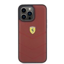 Apple iPhone 15 Pro Max Uyumlu Kılıf Ferrari Orjinal Lisanslı Deri Dikişli Arka Yüzey Metal Logo Tasarımlı Kapak - 2